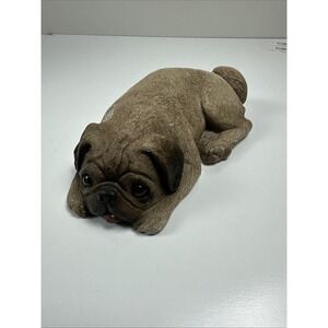 Vintage 1982 SANDICAST #150 Pug Dog Sculpture Sandra Brue Signed